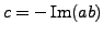 $ c = -\mathop{\rm Im}(ab) $