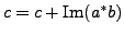 $ c = c + \mathop{\rm Im}(a^*b) $