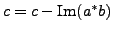 $ c = c - \mathop{\rm Im}(a^*b) $